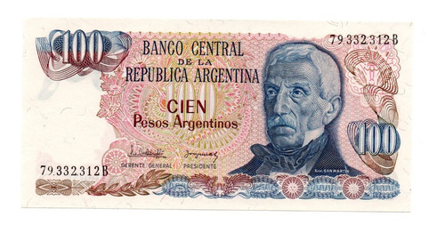 Billete Argentina 100 Pesos Argentinos Bottero 2622 Sc-