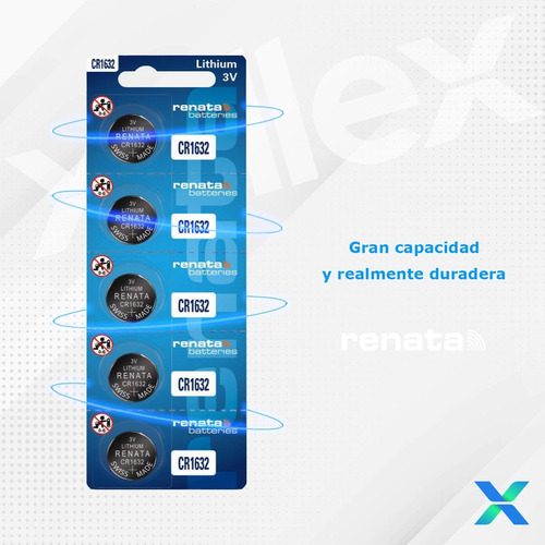Imagen 4 de 8 de Pila Boton Cr1632 1632 Renata Original Suiza Blister Cerrado