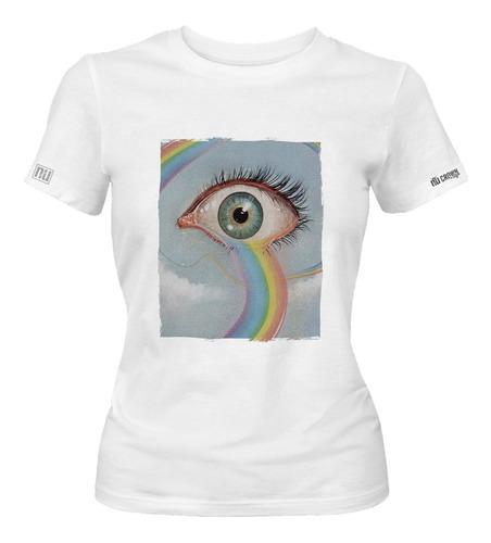 Camiseta Estampada Ojo Lagrimas Arco Iris Dama Mujer Inp Idk