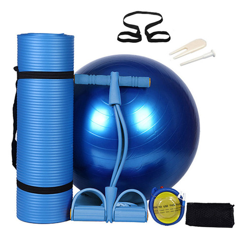 Set De Yoga 3 En 1 Con Colchoneta, Pelota De Ejercicio Y Tir