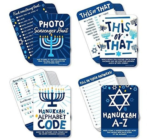 Big Dot Of Happiness Hanukkah Menorah - 4 Juegos De Fiesta N