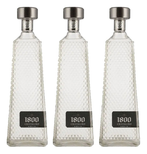 Pack De 3 Tequila Cristalino Añejo 100% 1800 1750ml