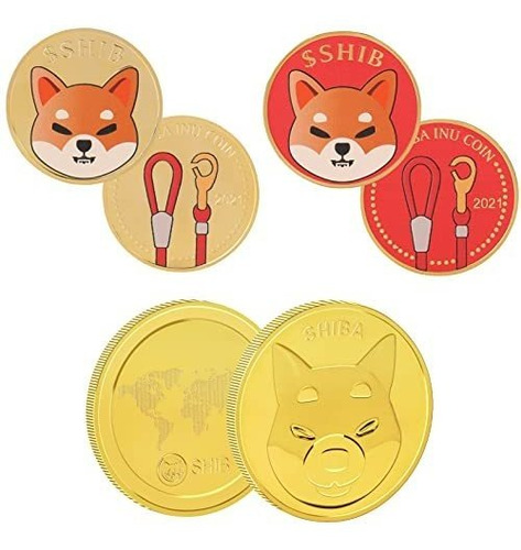 Anovel Shiba Inu Coin Gold Plated Shib Token Coin Hvrkl