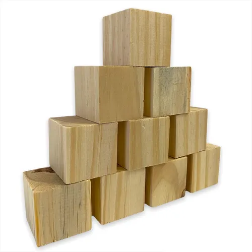 Juego de 10 cubos de madera