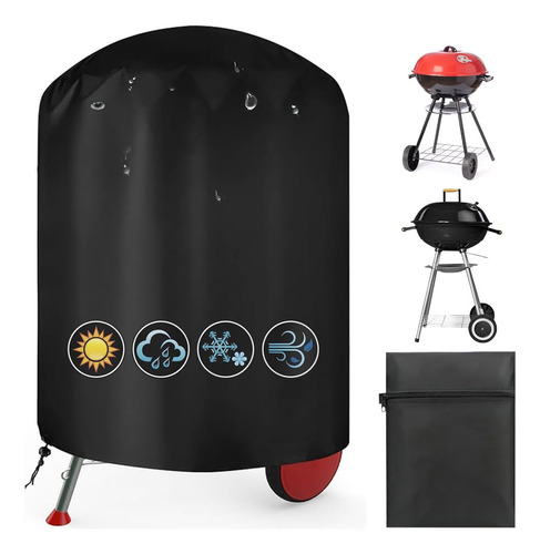 Cubierta para Parrilla de Barbacoa,300D funda asador weber de 29 Pulgadas,impermeables, duradero y conveniente, Anti-UV Cubierta para Asador,Prueba lágrima,con Bolsa de Almacenamiento Impermeable