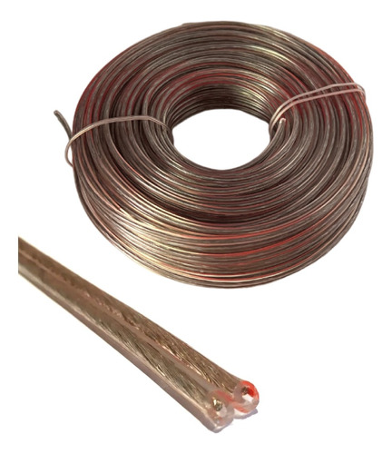 Cable Parlante 2x0.35 Mm X 40 Metros Transparente