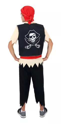 Fantasia improvisada masculina pirata  Fantasia de pirata, Fantasia de pirata  masculino, Fantasias