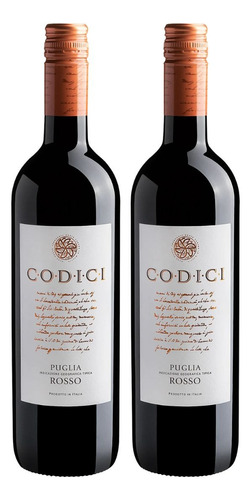 Kit 2 Vinhos Codici Rosso Tinto Itália 750ml
