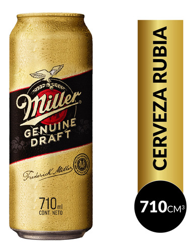 Cerveza Miller Genuine Draft Lata 710ml X16 Fullescabio