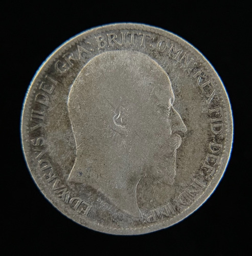 Gran Bretaña, 6 Pence, 1906. Eduardo Vll. Plata, F++ / Vf-