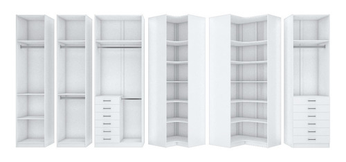 Kit Closet Com Cabideiros E Gavetreiro A 2,50 M390.b