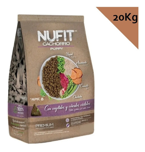 Croqueta Alimento Perro Cachorro Premium Nufit By Nupec 20kg