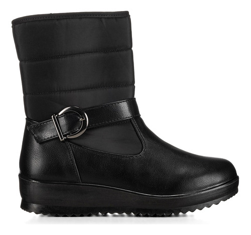 Botas Termicas De Nieve Mujer Negro Caliente Con Felpa Weide