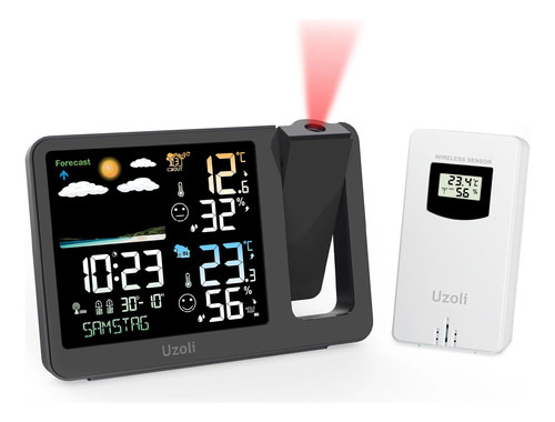 Despertador Con Proyeccion Y Medidor De Temperatura/humedad