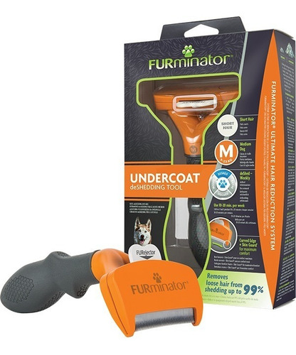 Combo Cepillo Furminator Pelo Corto M + Recolector De Pelo