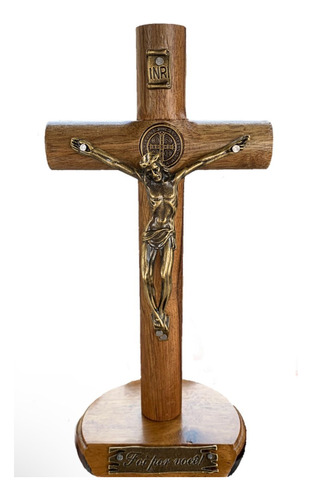 Cruz Crucifixo Parede Mesa De São Bento Pequeno Madeira 12cm