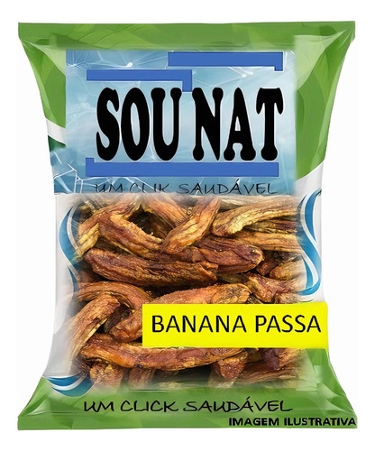 Banana Passa 1kg Natural Sem Açúcar 