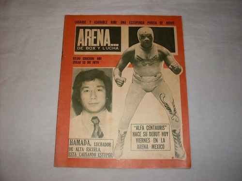 Revista Lucha Libre # 881 El Santo & Hamada Año 1975