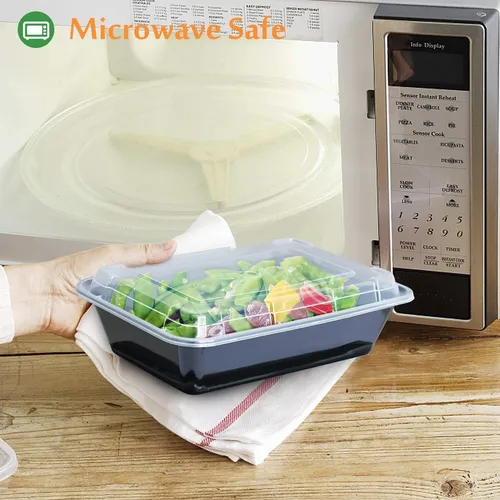 Enther 36oz Meal Prep Containers 20 Pack 3 Compartments W...