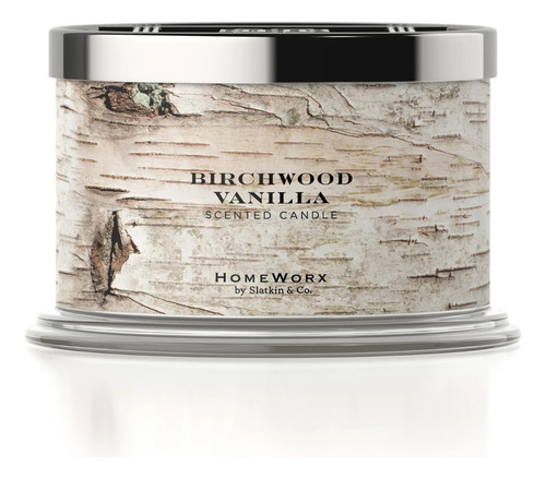 Homeworx Birchwood Vanilla Premium Candle 4-wick Vela-vela D