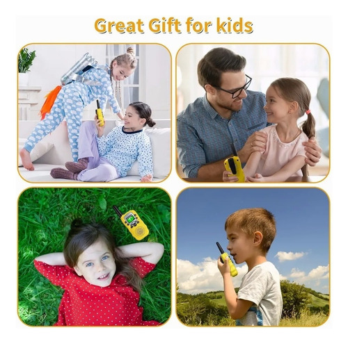 . Radio Walkie Talkie Con Banda Infantil, Amarilla