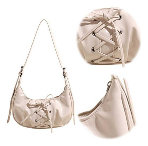 Bolso Hombro En Forma Media Luna Para Mujer, Bolso