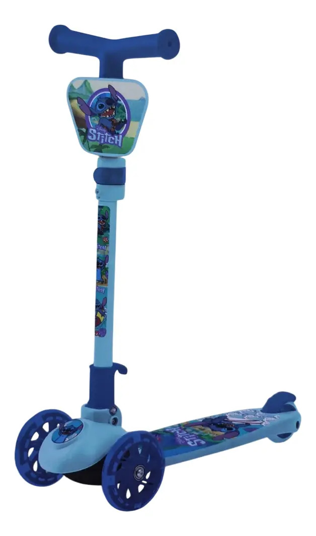 Monopatín Infantil Plegable de Lilo y Stitch con Luces LED