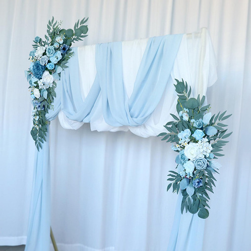 2 Piezas De Flores De Arco De Boda Hechas A Mano Para