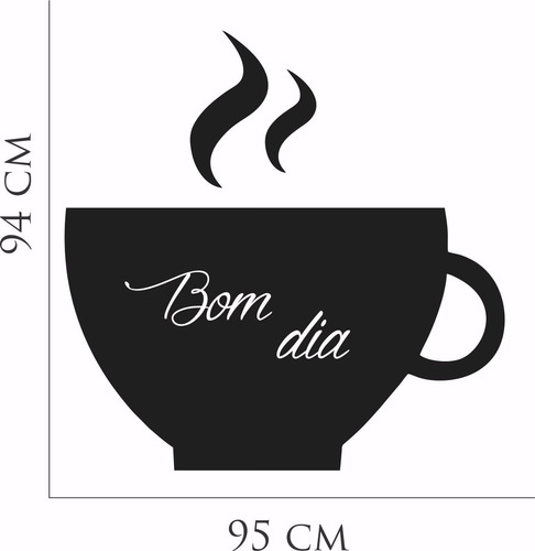 Adesivo Parede Cozinha Geladeira Xícara Café Bom Dia Coffee | Parcelamento sem juros Adesivo Parede Cozinha Geladeira Xícara Café Bom Dia Coffee | Parcelamento sem juros
