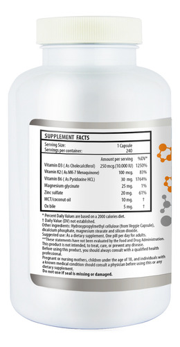 Cápsulas Vitamina D3k2