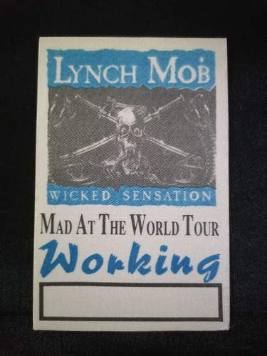 Lynch Mob Wicked Sensation Mad At The World Tour 1992 Gafete