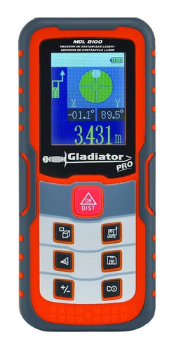 Medidor De Distancias Láser Gladiator Pro Mdl8100 100 M Tyt