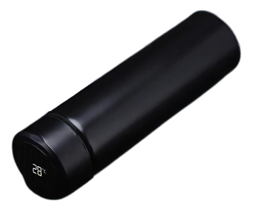 Medidor de temperatura LED inteligente para botellas térmicas de 500 ml, color negro