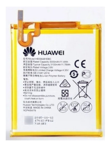 Batería Huawei Honor 5x - Y6 2- G8 Rio G8x Hb396481ebc