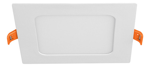Luminario Ultra Delgado Led 6 W Empotrar Cuadrado Luz Cálida Blanco