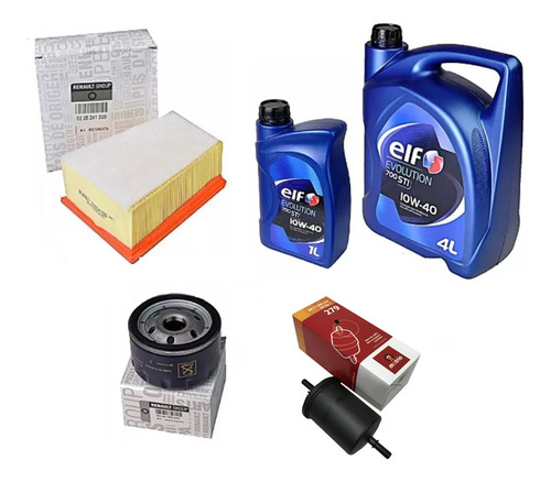 Kit Filtros Y Aceite 10w40 Renault Scenic F4r 2.0 16v