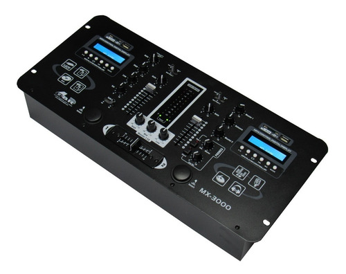 Imagen 2 de 10 de Consola Mixer Doble Usb Mp3 Display Dj Stereo 5 Entradas