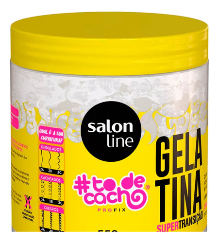 Salon Line To De Cacho Gelatina Super Antifrizz X 550ml