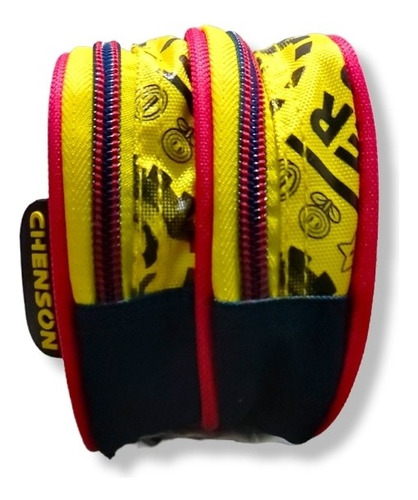 Lapicera Escolar Organizador Estuche Mario Bros Chenson Color Amarillo Liso