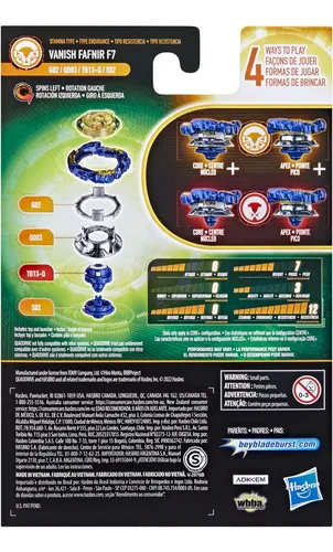 Beyblade Burst Quaddrive Vanish Fafnir F7 Spinning Top Start