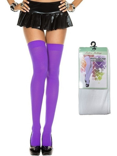 Calcetines Halloween Fiesta Panty Medias Mujer Unicolor