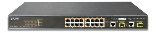 Switch Planet Fast Ethernet Fgsw-1816hps 16 Puertos Poe+ 10