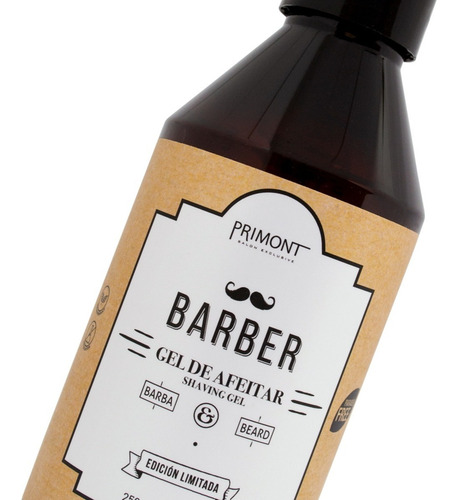 Primont Barber Gel De Afeitar Barbería Vegano Barba X 250ml