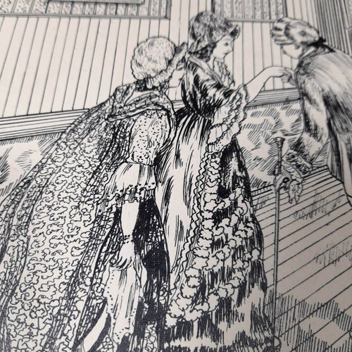Imagem 6 de 7 de Pintura Desenho Bico De Pena Nanquim Datado 1953 Antigo