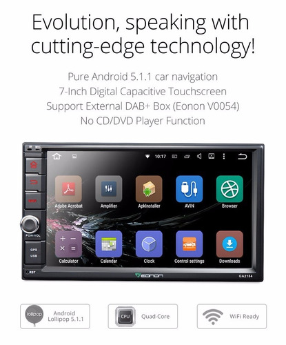 Eonon - Radio Carro Android 5.1 - 7 PuLG. 2 Din - Gps - Wifi