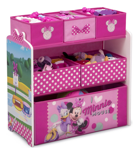 Organizador De Juguetes Minnie Mouse Disney - 6 Contenedores