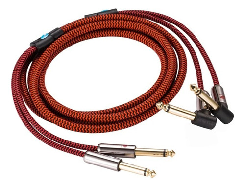 Cable De Audio 5mt Para Sintetizador Conector Ts Dual