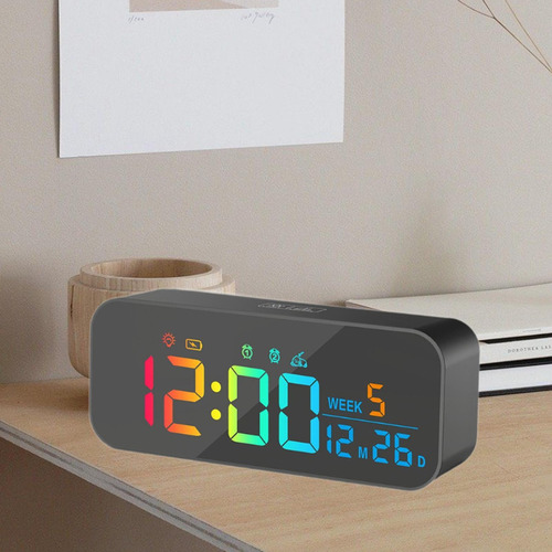 Fs Reloj Digital De Mesa Con Luz Ambiental Suave