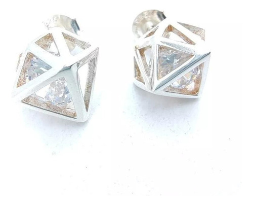 Aros Pasantes De Plata 925 Con Piedras Cubic