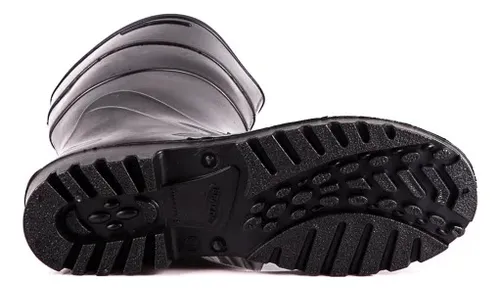Bota Galocha Pvc Limpeza Faxina Preta Antiderrapante Bracol